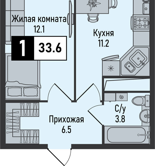 квартира г Железноводск п Иноземцево п Капельница ЖК «Живописный» фото 1