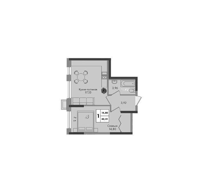 квартира г Краснодар р-н Прикубанский ул им. генерала Брусилова 1/2 д. 5 фото 1