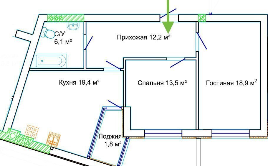 квартира р-н Зеленоградский г Зеленоградск ул Пригородная 21к/1 фото 19