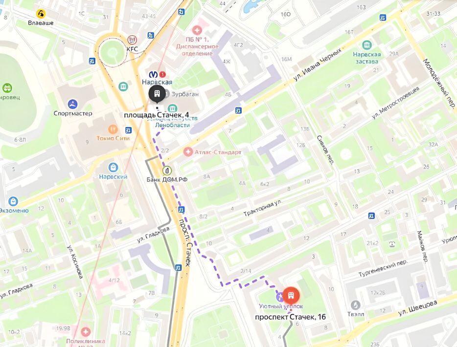квартира г Санкт-Петербург метро Нарвская ул Швецова 4 фото 13