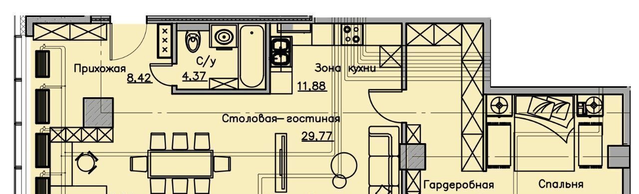 квартира г Воронеж р-н Ленинский ул Куколкина 18 фото 1