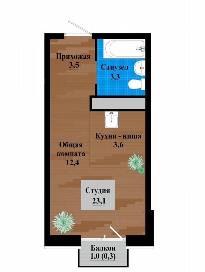 квартира г Чита р-н Черновский пр-кт Маршала Жукова 7 фото 1