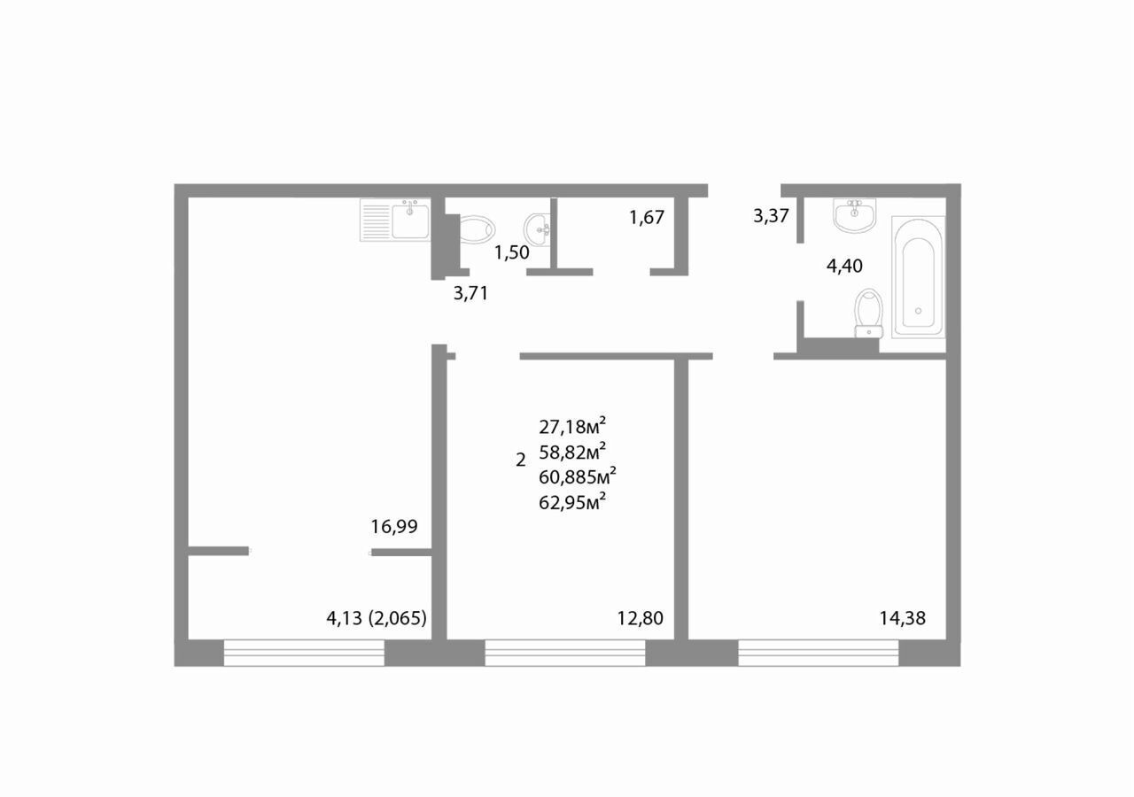 квартира г Челябинск р-н Калининский ул Университетская Набережная 1 фото 1