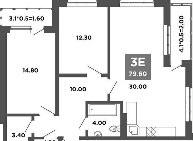 квартира г Краснодар р-н Прикубанский ул им. Мурата Ахеджака 12 корп. 10 фото 2