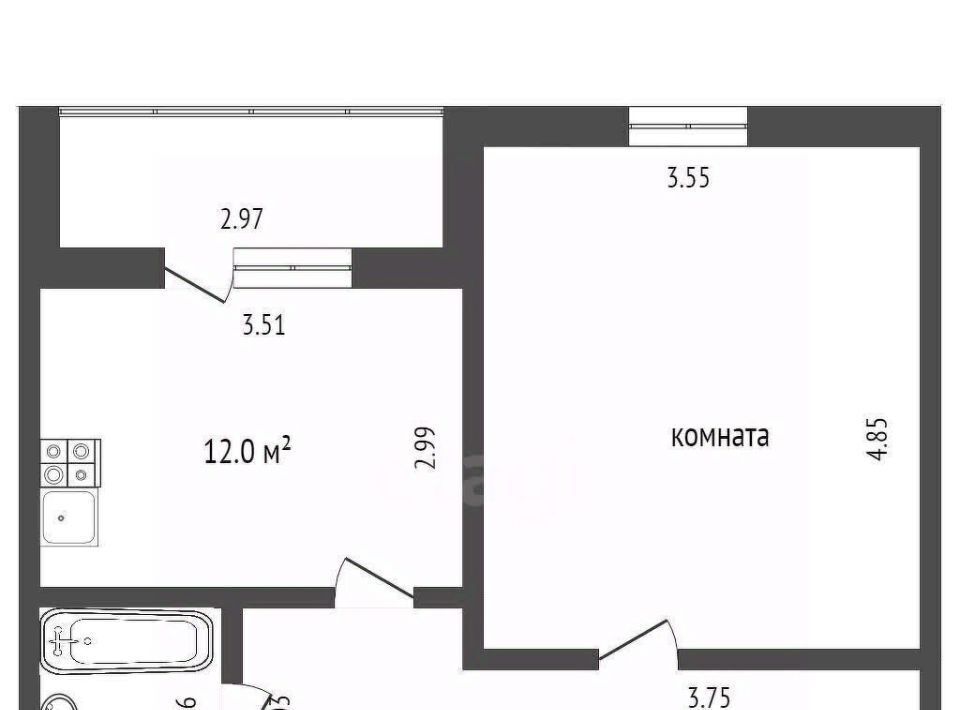 квартира г Кострома ул Свердлова 35к/1 фото 2