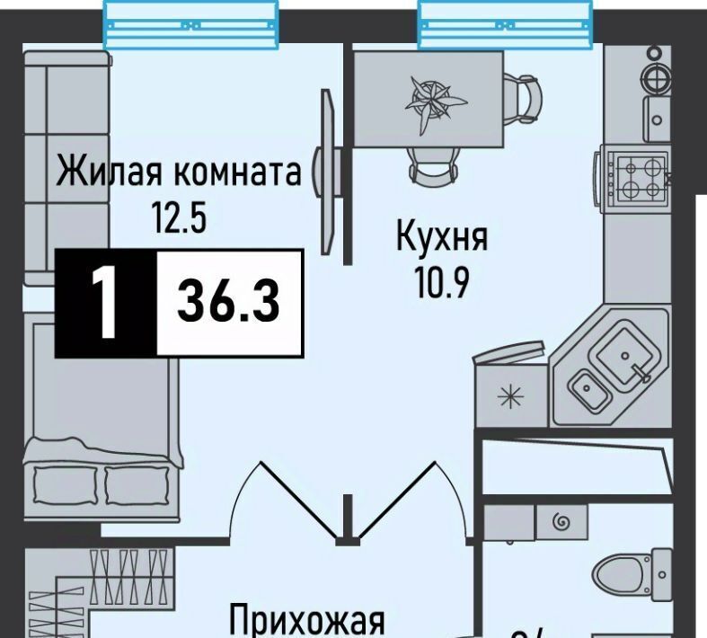 квартира г Железноводск п Иноземцево п Капельница ЖК «Живописный» фото 1