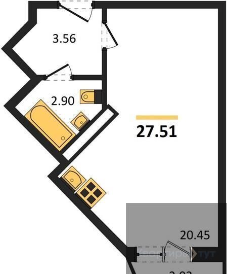 квартира г Воронеж р-н Железнодорожный ул Богдана Хмельницкого 45а фото 1