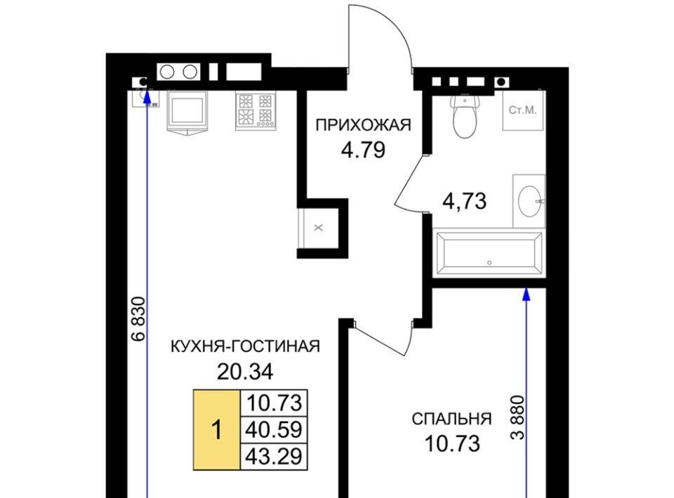 квартира р-н Гурьевский г Гурьевск ЖК «Включи» фото 1