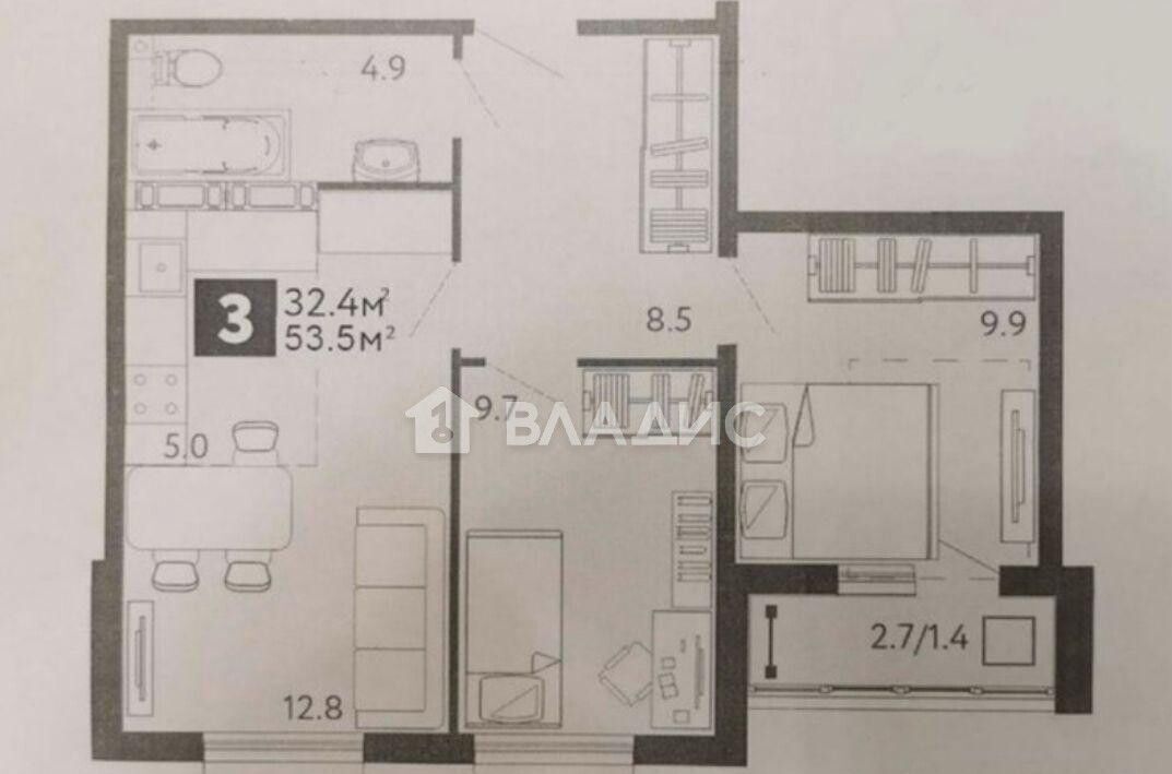 квартира г Пенза Пенза-4 ул Шмидта 24 р-н Октябрьский фото 9