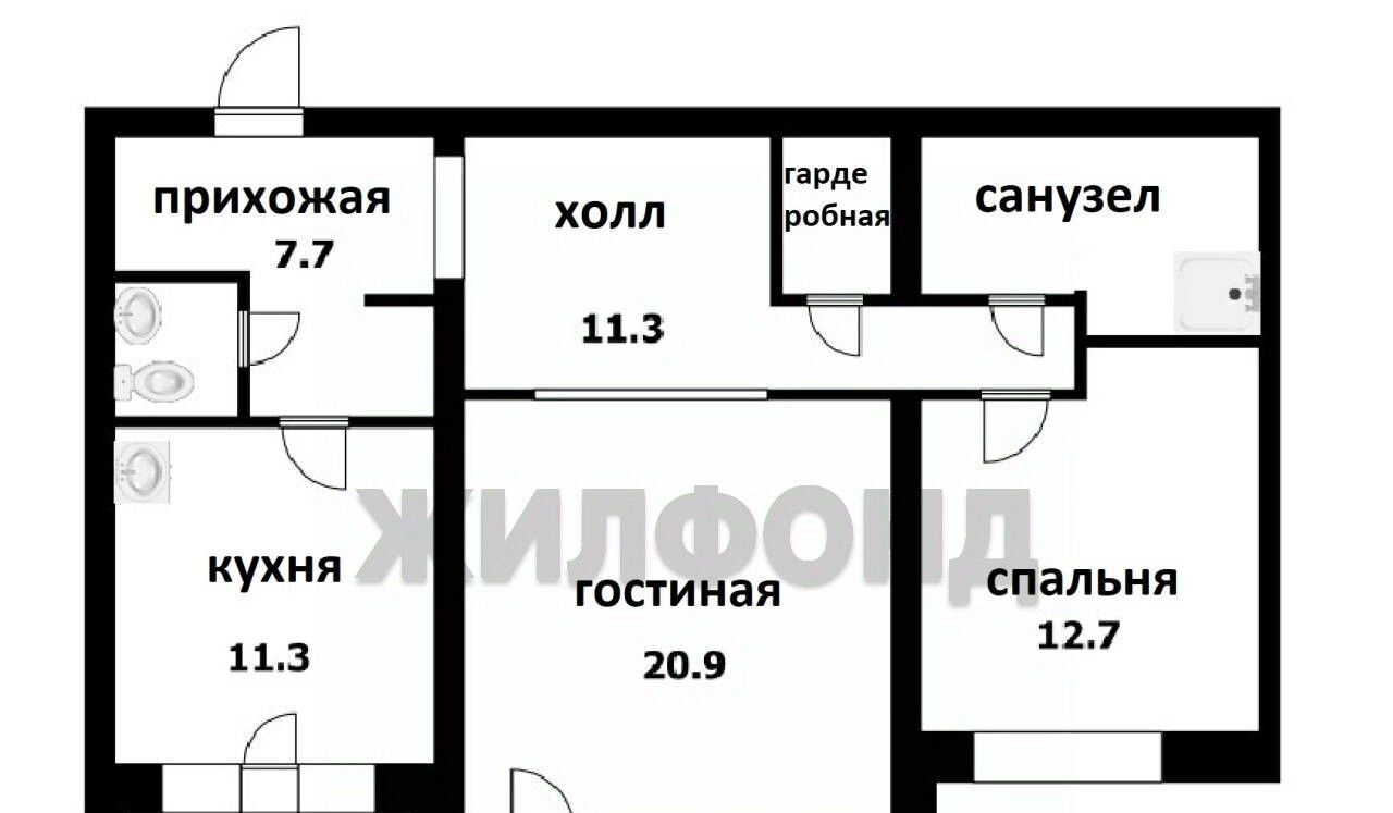 квартира г Новосибирск ул Семьи Шамшиных 41 Площадь Ленина фото 40