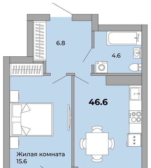 квартира г Екатеринбург Уралмаш пер Черниговский 20 м-н фото 12