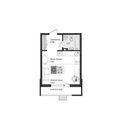 квартира р-н Прикубанский ул. Им. Профессора Малигонова, лит. 1 фото
