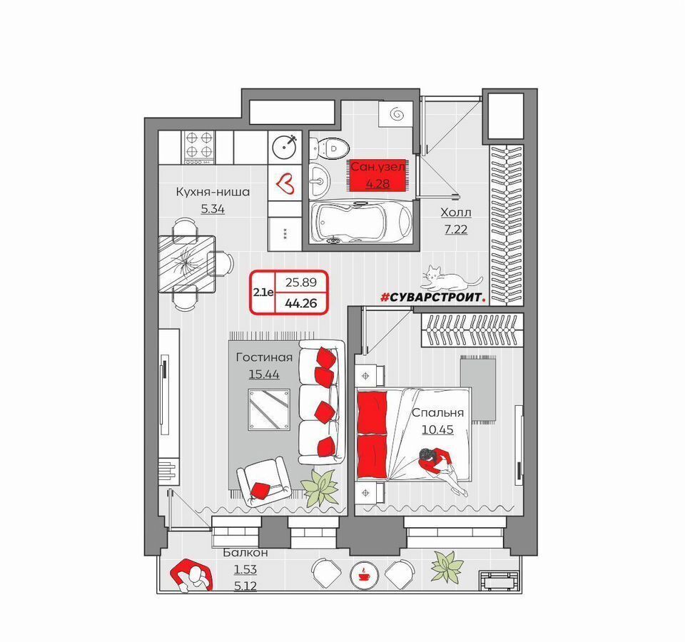 квартира г Казань р-н Приволжский проезд Детский 3/3 фото 1