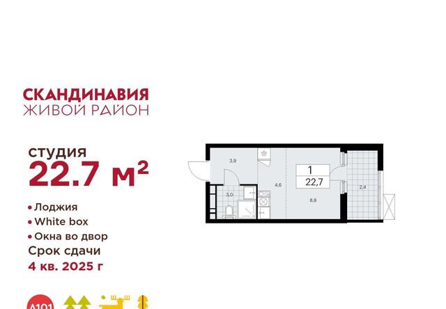 метро Бунинская аллея Скандинавия жилой комплекс, 25. 3 фото