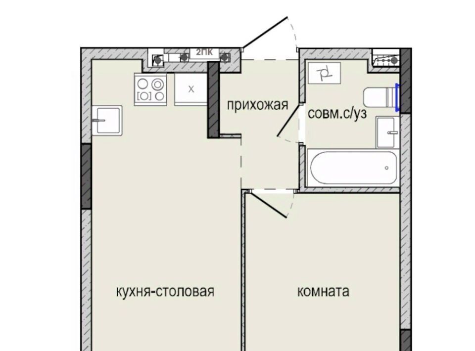 квартира г Ижевск р-н Индустриальный Культбаза ЖК «Ежевика» 10 жилрайон, 8-й мкр фото 1