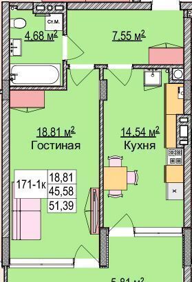 квартира р-н Зеленоградский г Зеленоградск ул Гагарина 87 фото 2
