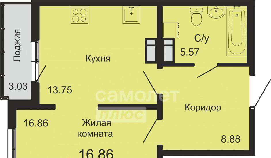квартира г Курган мкр 1-й п Заозерный жилрайон, 12 фото 2