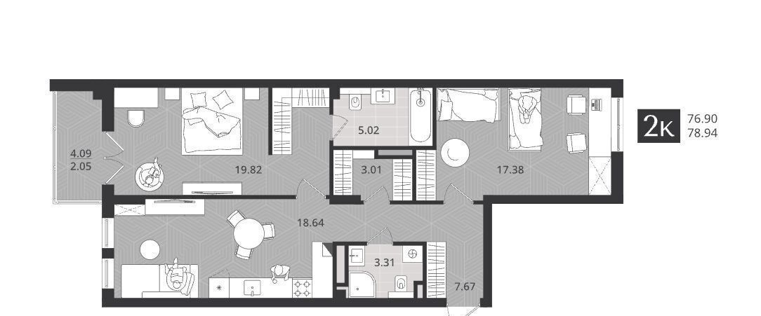 квартира г Калининград р-н Центральный ул Ломоносова 52 фото 3
