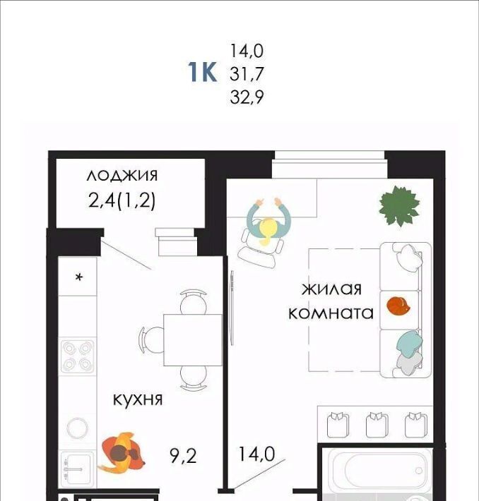 квартира г Пермь р-н Мотовилихинский ул Кузнецкая 43в фото 2