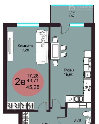 квартира г Воронеж Шилово ул Острогожская 164/1 м-н фото 16