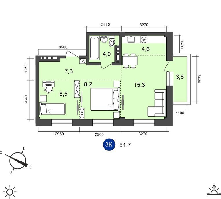 квартира г Иркутск ул Старо-Кузьмихинская 36/1 фото 1