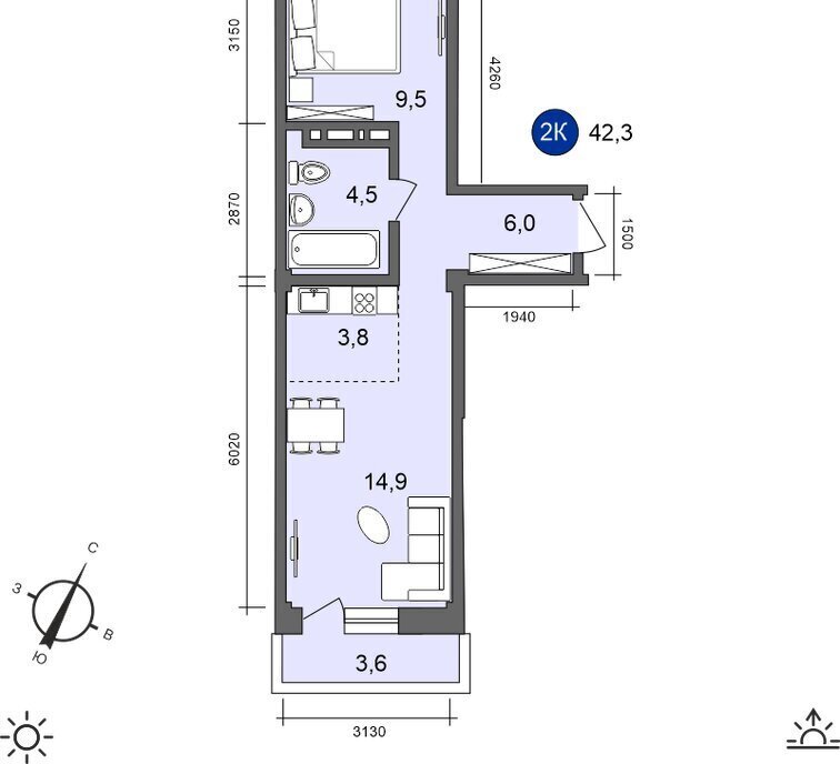 квартира г Иркутск ул Старо-Кузьмихинская 36/1 фото 1