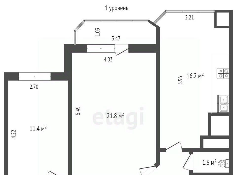 квартира г Смоленск р-н Ленинский пер Краснофлотский 1-й 15б фото 2