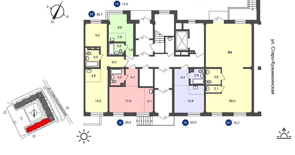 квартира г Иркутск ул Старо-Кузьмихинская 36/1 фото 19
