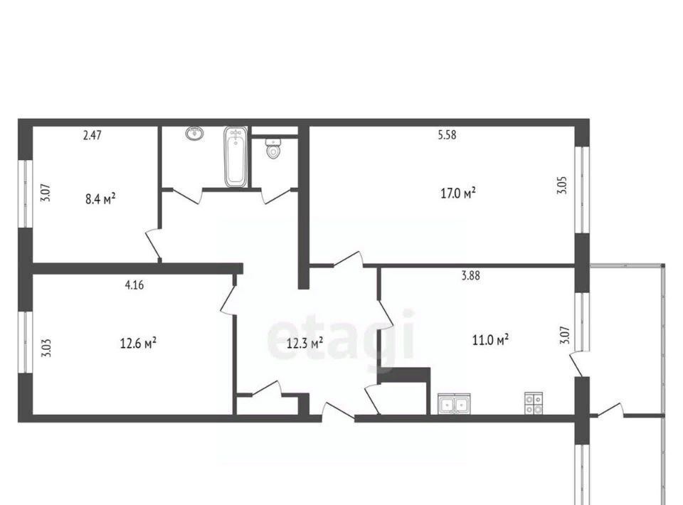 квартира р-н Елизовский г Елизово ул Завойко 65 фото 20
