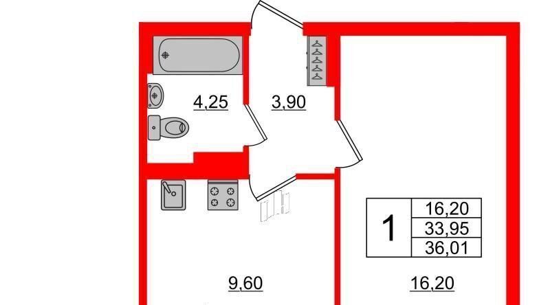 квартира г Калининград р-н Московский ул Батальная 100 фото 13