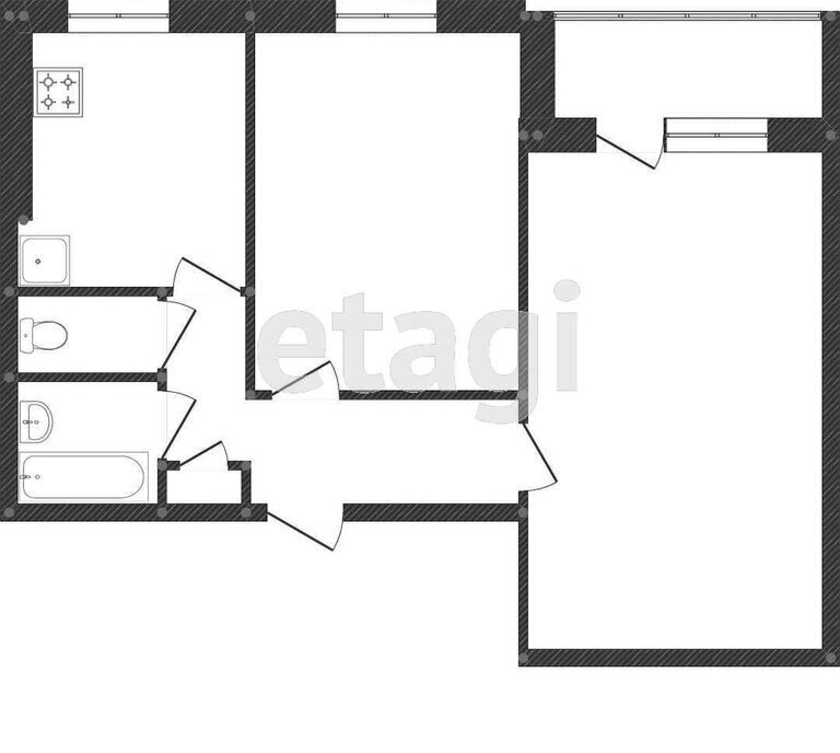 квартира г Комсомольск-на-Амуре 66-й квартал б-р Юности 12 фото 1