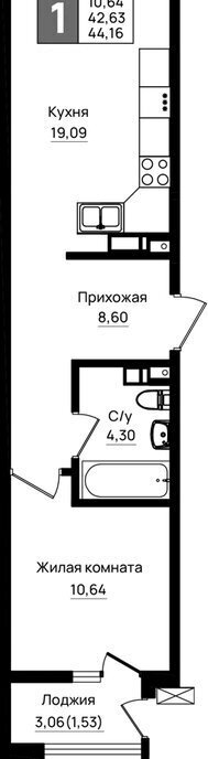 квартира г Новороссийск микрорайон 5-я Бригада фото 1