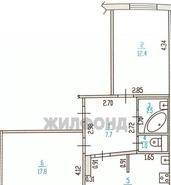 квартира г Барнаул р-н Ленинский ул Островского 8 фото 28
