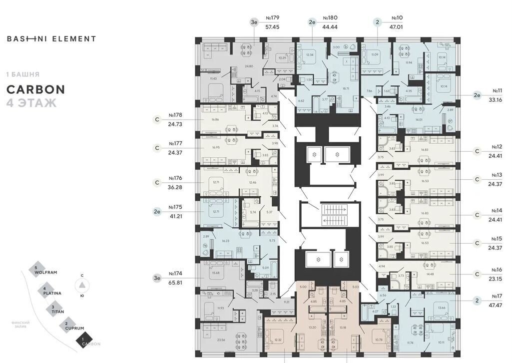 квартира г Санкт-Петербург метро Приморская Невская Губа кв-л 10, уч. 12, стр. 1 фото 3