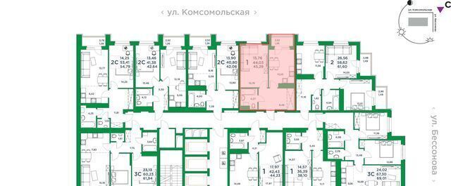 квартира г Уфа р-н Советский ул Комсомольская 8 ЖК «Сапфир» фото 3