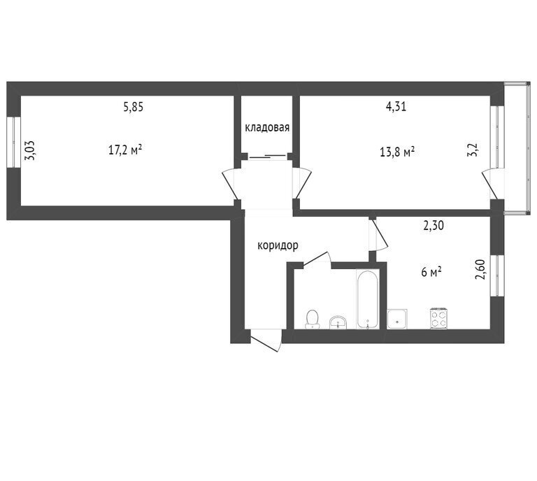 квартира г Ачинск мкр 5-й 21 фото 12