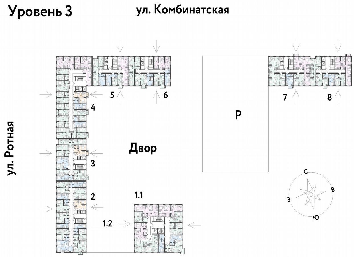 квартира г Екатеринбург р-н Ленинский ул. Комбинатская, д. 16 фото 2