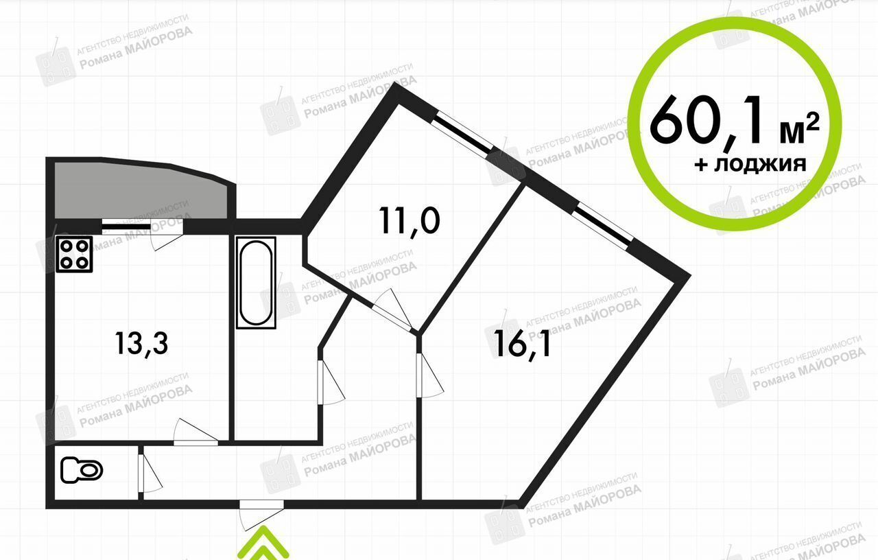 квартира г Калуга р-н Октябрьский ул Московская 311к/5 ЖК «Московская 311» фото 17