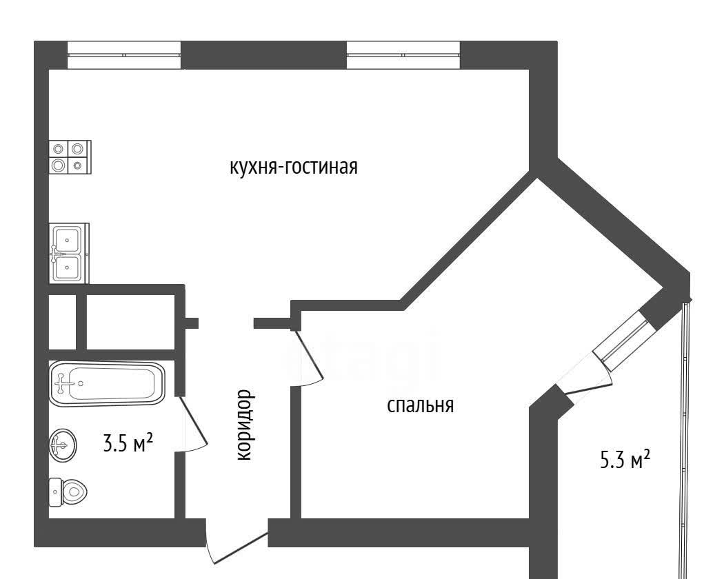 квартира г Омск ул Кирова 51/1 Октябрьский АО фото 16