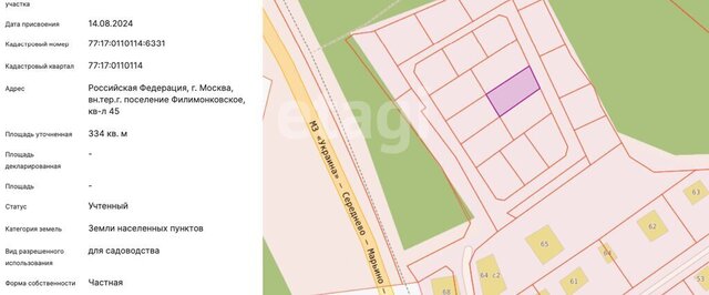 ТиНАО Крёкшино, Филимонковский район, квартал № 45 фото