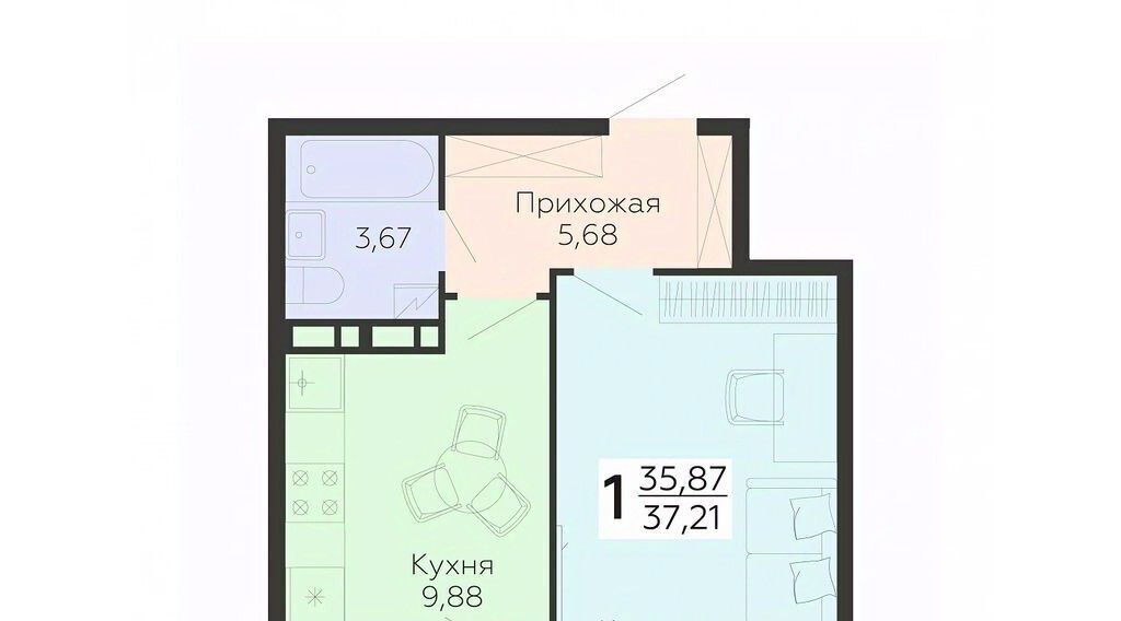 квартира г Воронеж р-н Коминтерновский ул 45 стрелковой дивизии 113 ЖК Квартал 45 фото 1