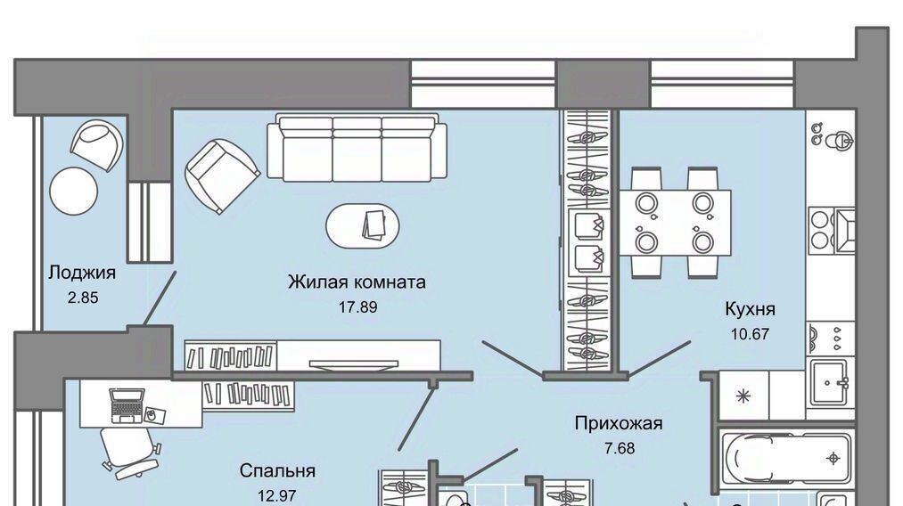 квартира г Пермь р-н Дзержинский Заимка ЖК Камаполис фото 1