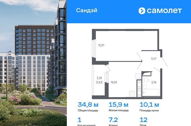 ЖК «Сандэй» 7/2 муниципальный округ Константиновское фото