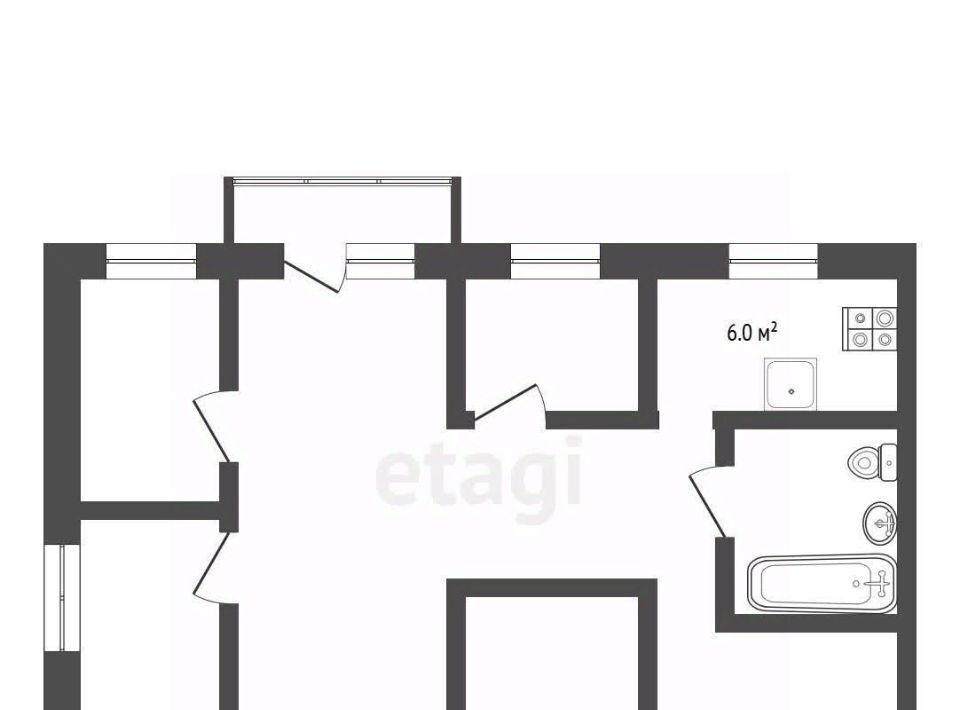квартира г Выкса мкр Юбилейный 2 фото 2