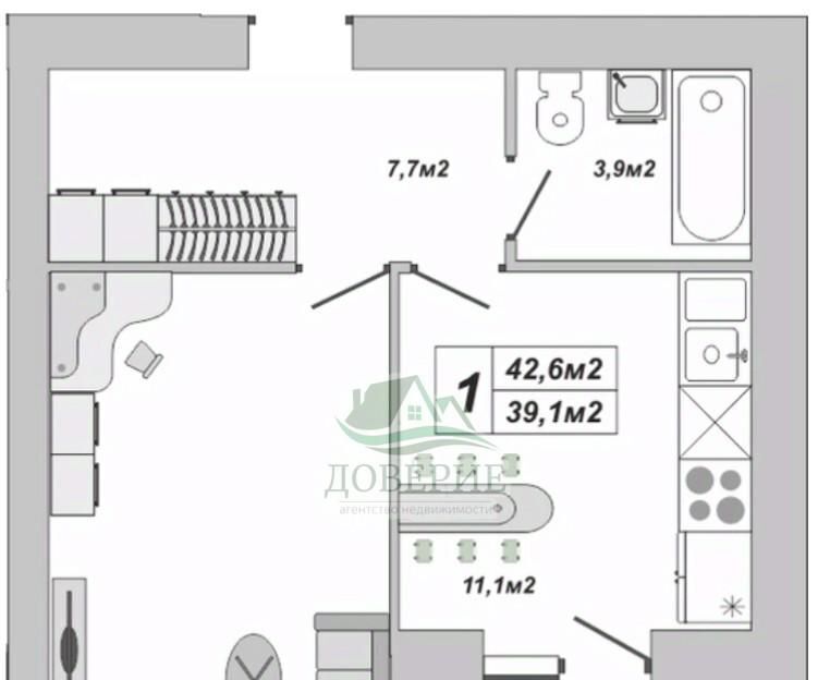 квартира г Тамбов р-н Октябрьский ул Чичерина 7/1к 3 фото 3