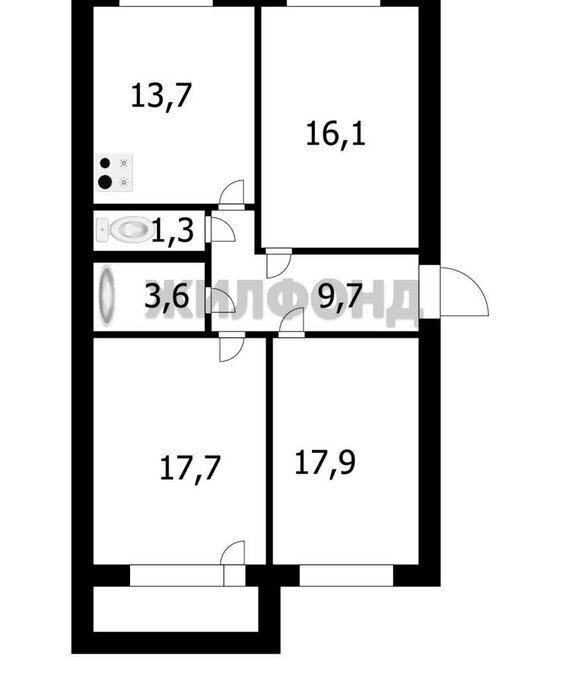 квартира г Новосибирск ул Титова 254/1 Площадь Маркса фото 16