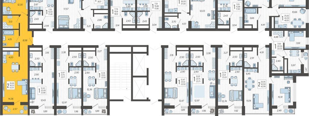 квартира г Сочи микрорайон Бытха Ясногорская улица, 16/2к 8 фото 2