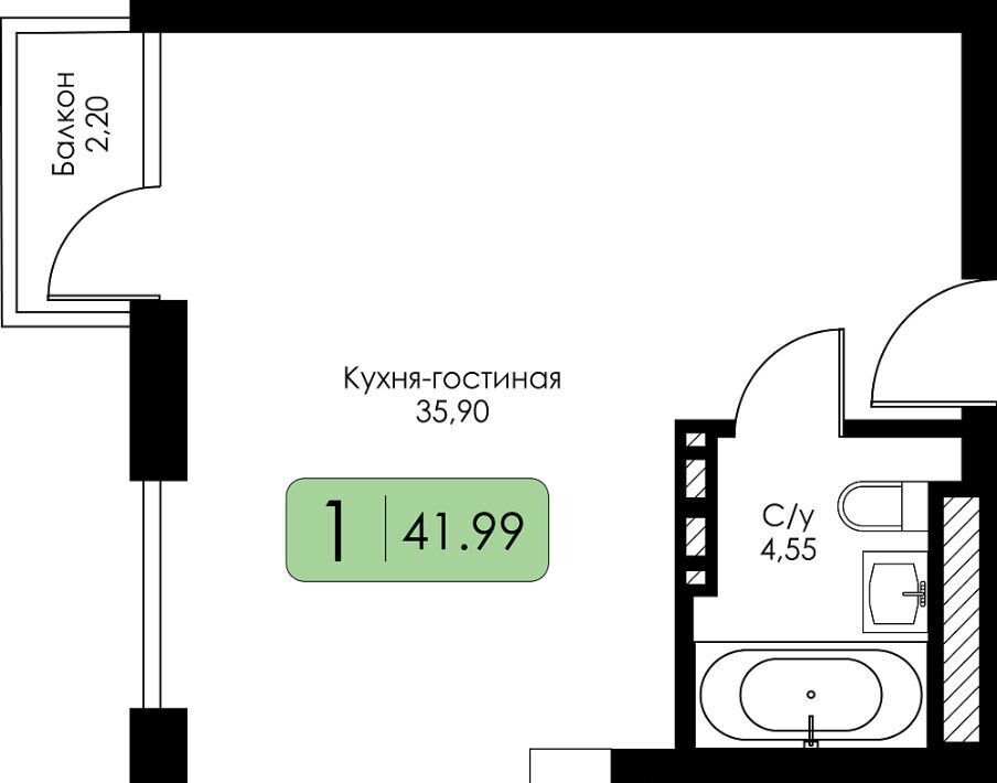 квартира г Смоленск р-н Ленинский ЖК «СреДА» фото 1