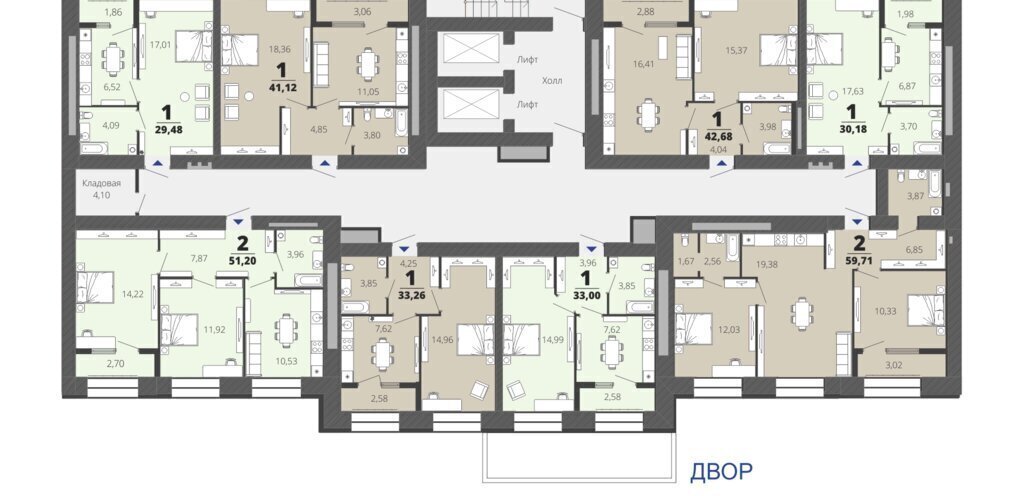 квартира г Рязань Приокский ул Космонавтов 16 фото 3