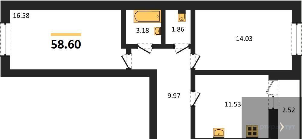 квартира г Воронеж р-н Коминтерновский ул Елецкая 5а ЖД «8 ГРАНЕЙ» фото 1